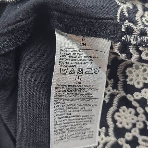 Old Navy -716‎ NWT Black Waist-Defined Flutter-Sleeve Tie-Back Mini Dress Small - Picture 9 of 12